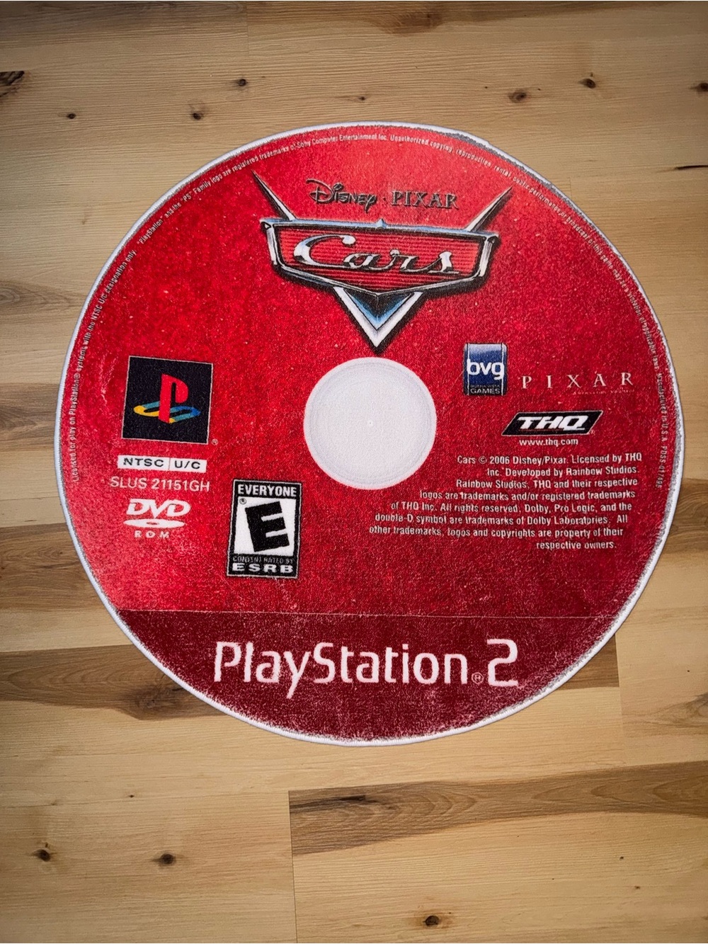 Cars 2 PlayStation Disc Design Rug